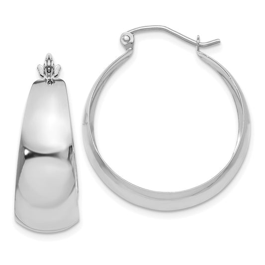 Gold Graduating Polished Hoop Earrings
