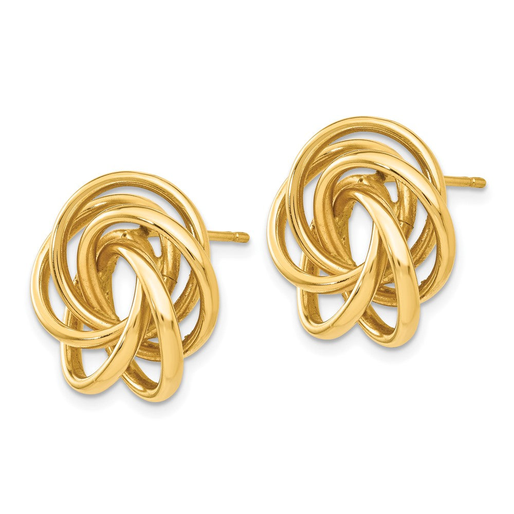 Gold Love Knot Post Earrings
