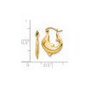 14k Polished Dolphin Hoop Earrings