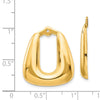 14k Polished Square Hoop Earring Jackets