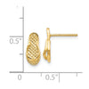 14k Polished Flip-Flop Post Earrings