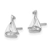 Gold Sail Boat Post Earrings