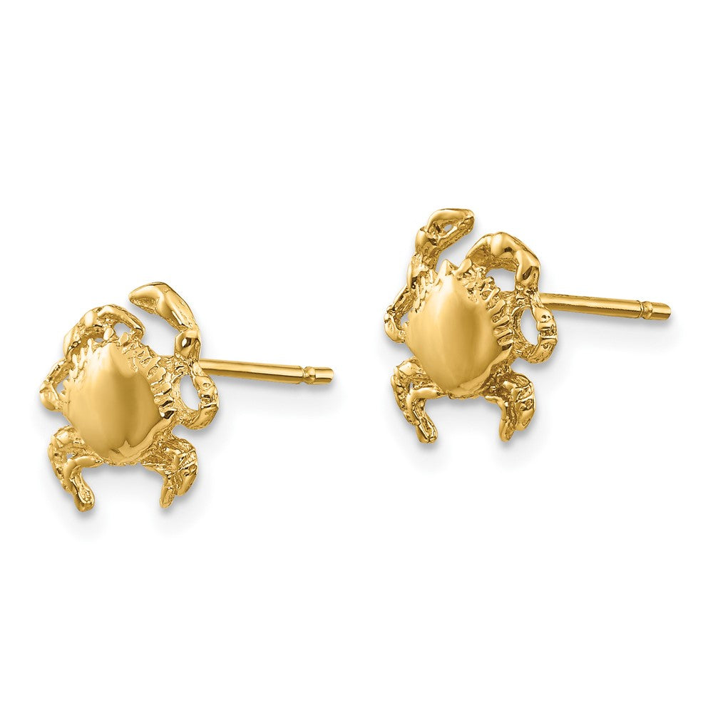 Gold Crab Post Earrings