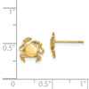 14k Polished Crab Post Earrings