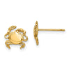Gold Crab Post Earrings