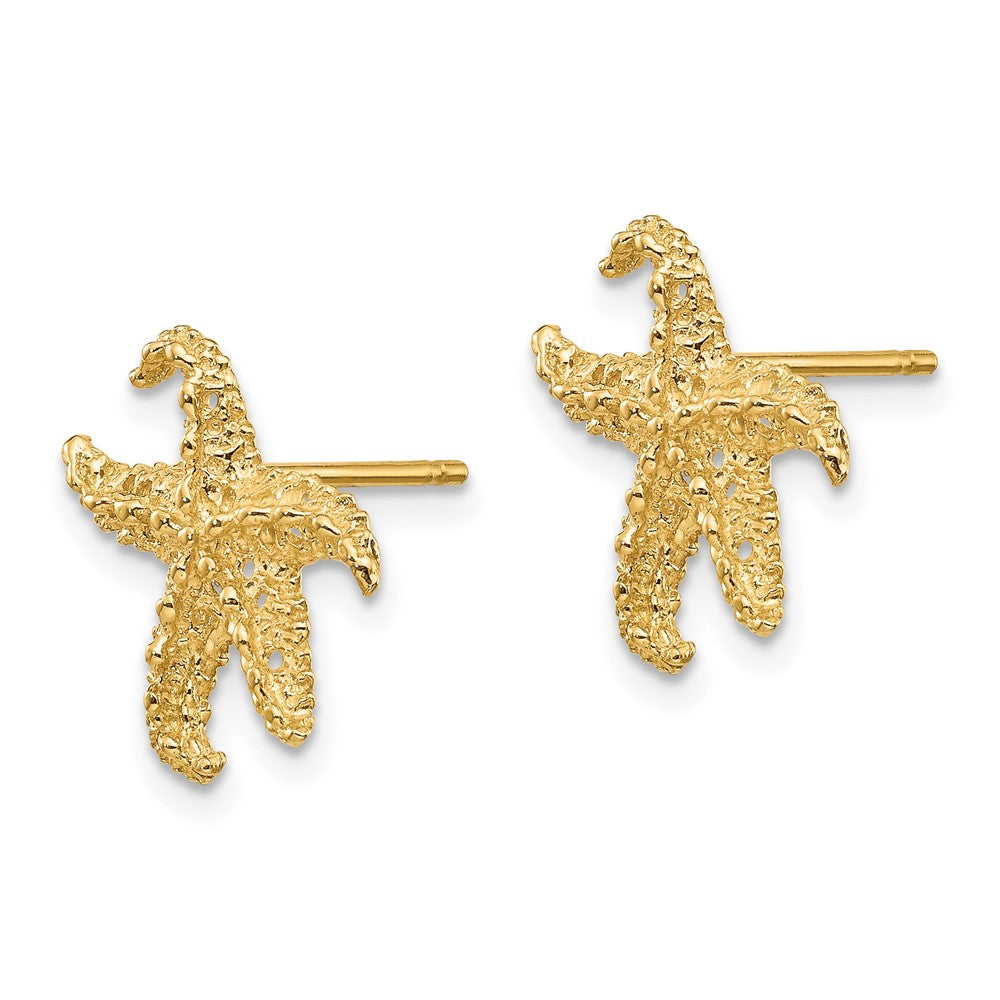 Gold Starfish Post Earrings