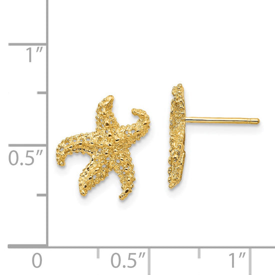 Gold Starfish Post Earrings