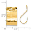 14k Polished Hammered J-Hoop Earring Jackets