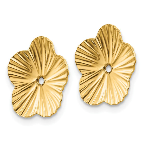 Gold Floral Earring Jackets