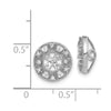 14k White Gold 1/10 carat Diamond Fancy Circle Earring Jackets
