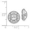 14k White Gold 1/4 carat Diamond Fancy Circle Earring Jackets