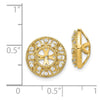 14k 1/4 carat Diamond Fancy Circle Earring Jackets