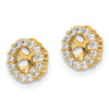 14k Diamond Circle Earring Jacket Mountings Only - NO Diamonds