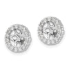 14k White Gold 1/2 carat Diamond Circle Earring Jackets