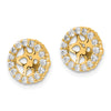 14k 1/2 carat Diamond Circle Earring Jackets
