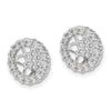 14k White Gold 3/4 carat Lab Grown Diamond VS/SI+ G+ for 7.5 mm Earring Jacket
