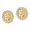 14k 3/4 carat Diamond Circle Earring Jackets