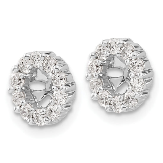 10k White Gold Diamond Earring Jackets