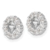 10k White Gold Diamond Earring Jackets