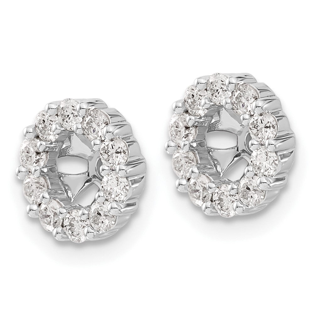 10k White Gold Diamond Earring Jackets