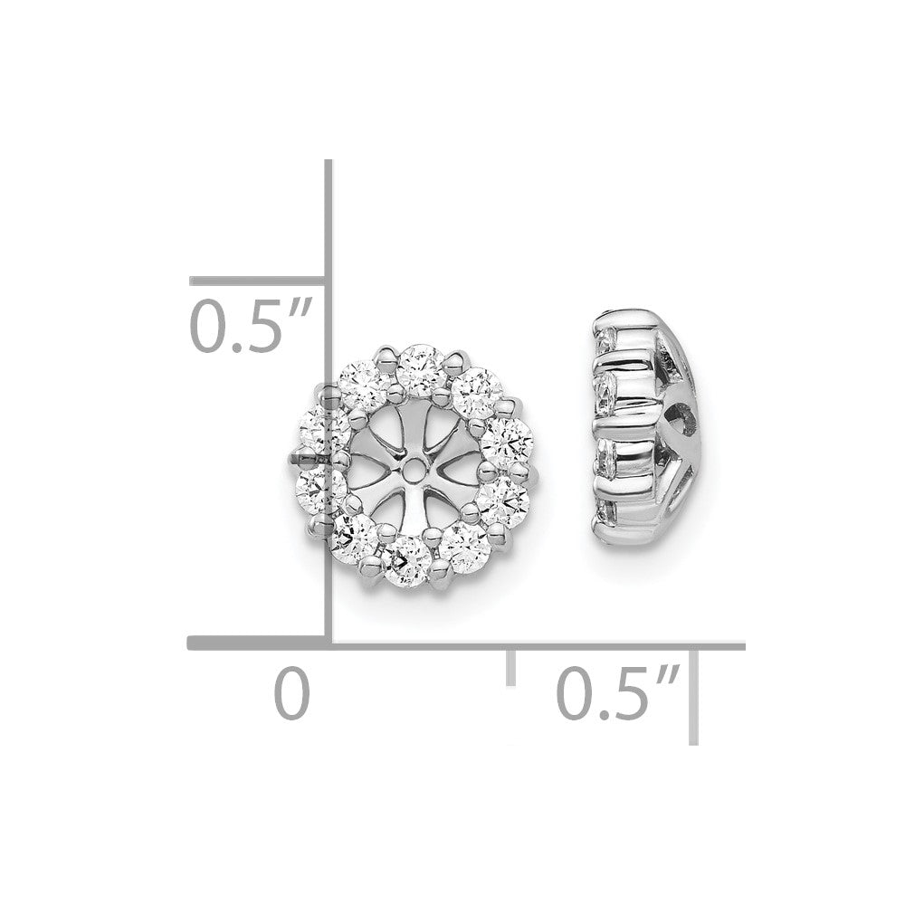 10k White Gold Diamond Earring Jackets