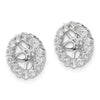 14k White Gold 1 carat Diamond Circle Earring Jackets