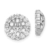 14k White Gold 1 carat Diamond Circle Earring Jackets