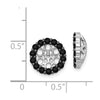 14k White Gold 1 carat Black Diamond Circle Earring Jackets