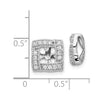 14k White Gold 1/3 carat Diamond Square Earring Jackets