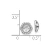 14k White Gold Hexagon 1/6 carat Diamond Earring Jackets