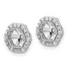 14k White Gold 1/4 carat Lab Grown Diamond VS/SI+ G+ with 5 mm Earring Jacket