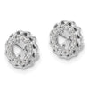 14k White Gold Twisted Edge 1/10 carat Diamond Earring Jackets