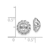 14k White Gold Twisted Edge 1/6 carat Diamond Earring Jackets