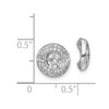 14k White Gold 3/8 carat Diamond Round Earring Jackets