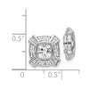 14k White Gold 1/2 carat Diamond Fancy Square Earring Jackets