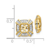 14k 1/2 carat Diamond Fancy Square Earring Jackets