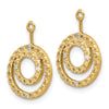 14k Double Circle Diamond Earring Jackets