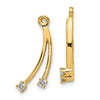 14k 2-Stone Dangle 1/8 carat Diamond Earring Jackets
