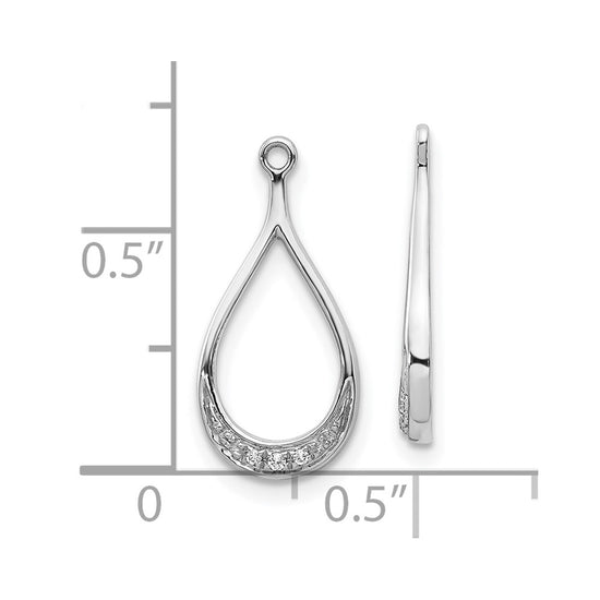 10k White Gold Diamond Earring Jackets