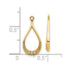 10k Yellow Gold Diamond Earring Jackets