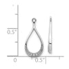 14k White Gold Teardrop Diamond Earring Jackets