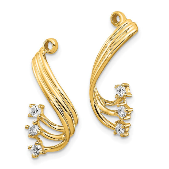 Fancy Twist Diamond Earring Jackets