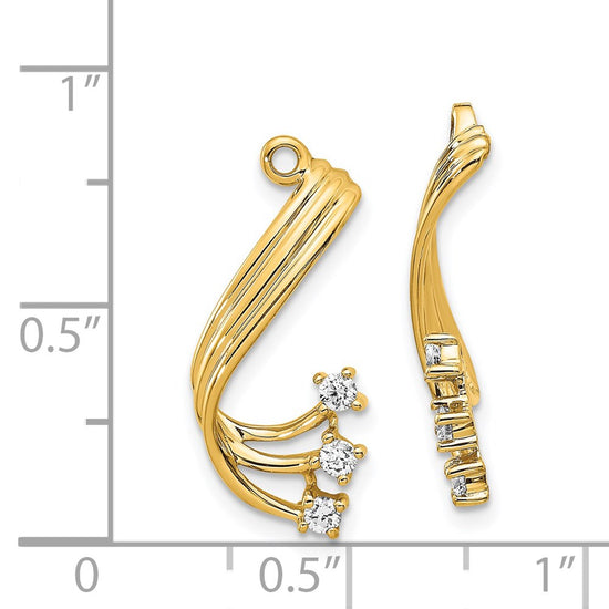 Fancy Twist Diamond Earring Jackets