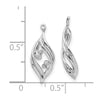 10k White Gold Fancy Twisted Diamond Earring Jackets