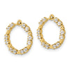 14k 1 carat Lab Grown Diamond VS/SI+ G+ Circle Earring Jackets