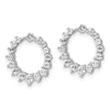 14k White Gold 1 1/2 carat Lab Grown Diamond VS/SI+ G+ Circle Earring Jackets