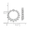 14k White Gold 1 1/2 carat Lab Grown Diamond VS/SI+ G+ Circle Earring Jackets
