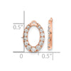 14k Rose Gold 1 1/3 carat Lab Grown Diamond VS/SI+ G+ Oval Earring Jackets