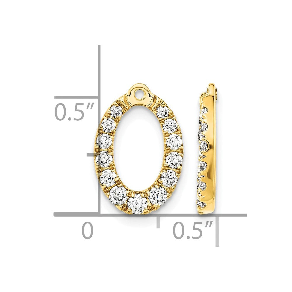Lab Grown Diamond Oval Earring Jackets