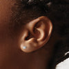 14k White Gold 1/6 carat Lab Grown Diamond VS/SI+ G+ Round Complete Four Prong Heavyweight Stud Earrings